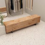 "Natural Finish Simplistic Lumber Solid Color Decorative Bench, 71"L x 12"W x 16"H"