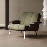 "Minimalist Sage Side Chair with Solid Color and Cushion Back, Armless, Cotton and Linen"