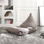 "Moveable Environmentally Friendly Flannel Convenient Bean Bag Lounger, Brown"