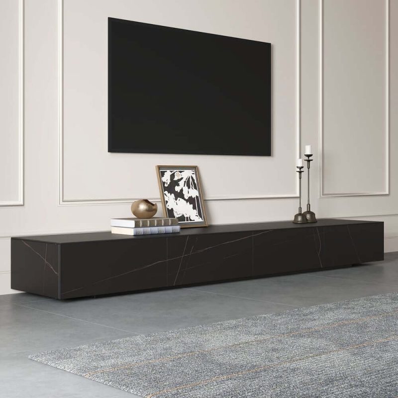 "87" Sintered Stone TV Stand with 4 Drawers"
