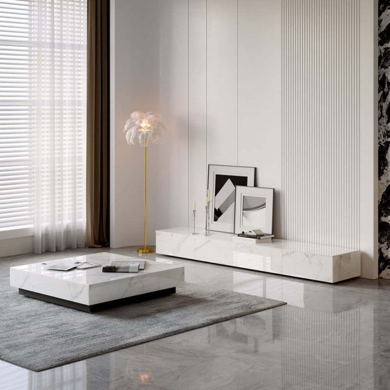 "79" Sintered Stone TV Stand with 4 Drawers"