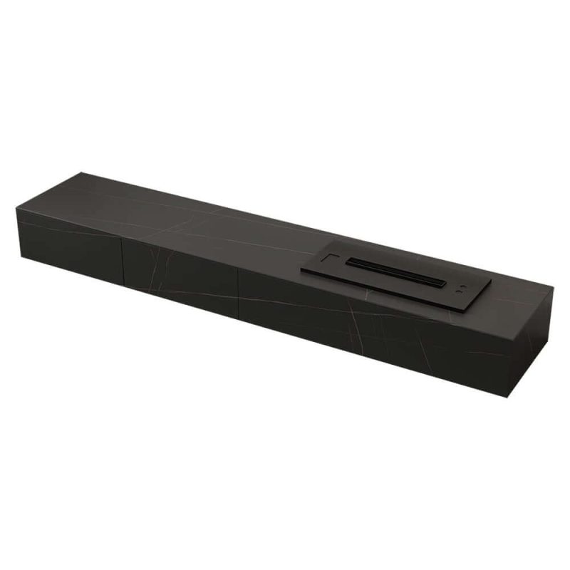 "87" Sintered Stone Electric Fireplace Humidifier TV Stand"