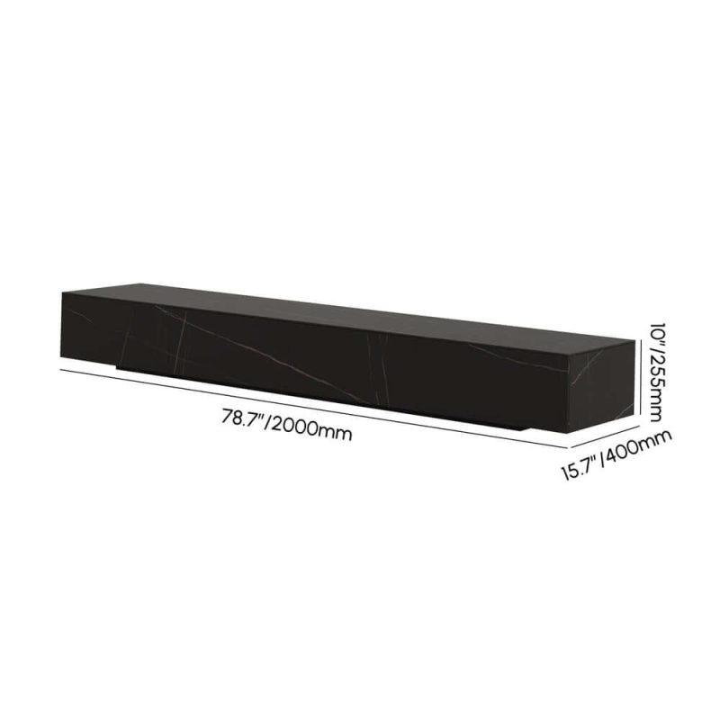 "Dimension of 79" Sintered Stone TV Stand with 4 Drawers"