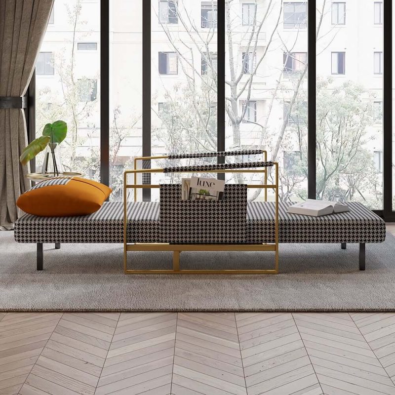 "77" Twin Linen Convertible Sleeper Sofa Bed Chair"