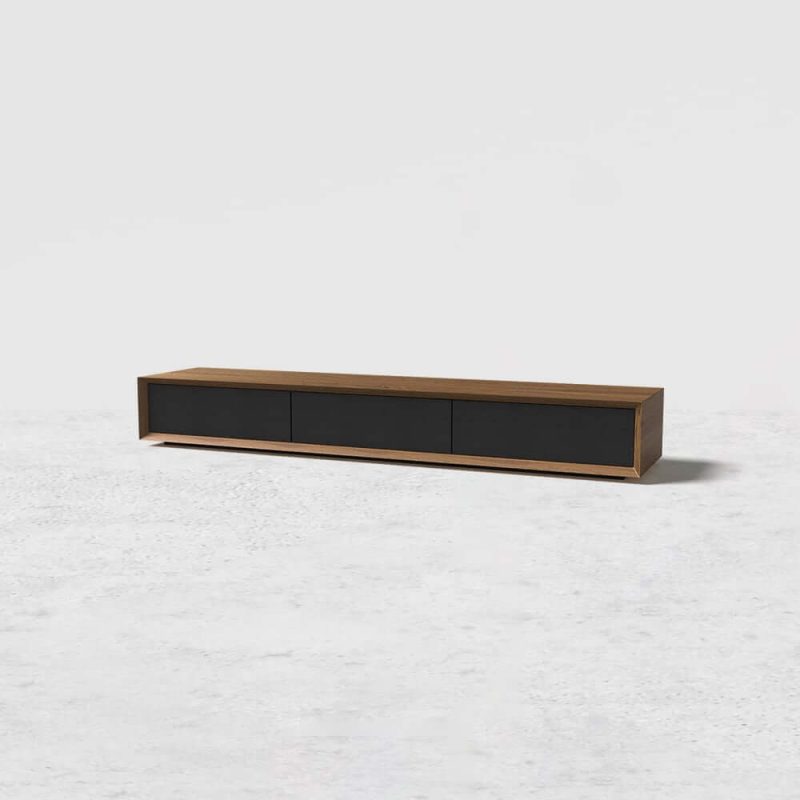 "Modern 71 Inch Walnut TV Stand Rectangle Media Stand Walnut TV Console with 3 Drawers"