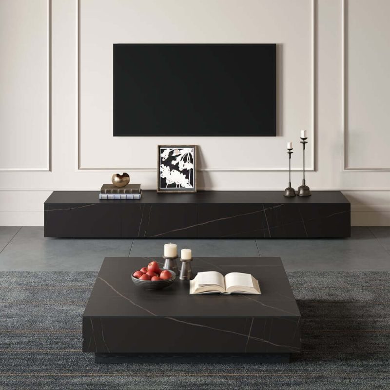 "79" Sintered Stone TV Stand with 4 Drawers"
