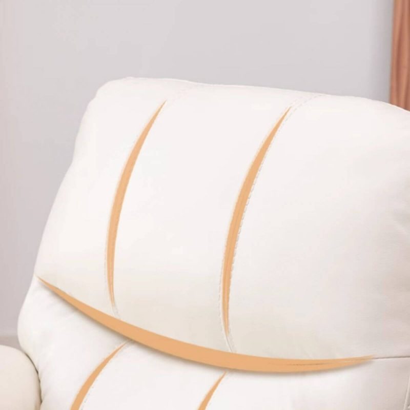 "Contemporary Reclining Reading Chair with Pocket Storage, Timber Frame, Standard Base, Lumbar Support, Locking Back Angle, and Independent Foot Movement, Coffee"