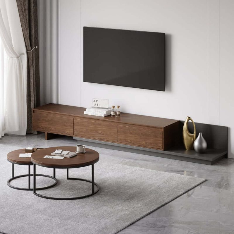 "Fero Extendable TV Stand & Nesting Coffee Table Set"