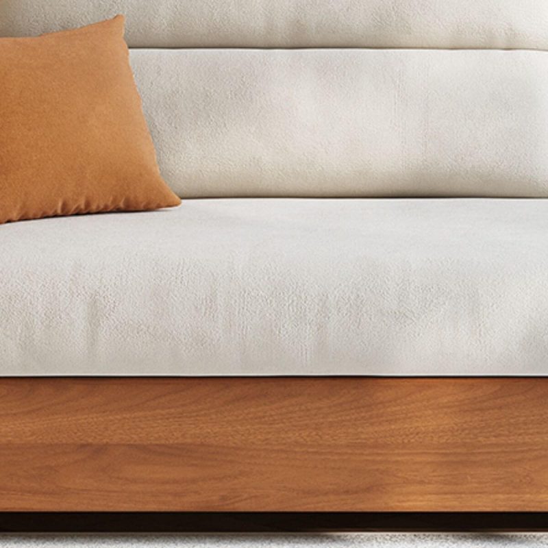 "Damp-proof Futon Sofa with Detachable Mattress, Receptacle Storage, Latex Upholstery, Queen Size, Cushion Back, and Pillow, 80"L x 35"W x 34"H"