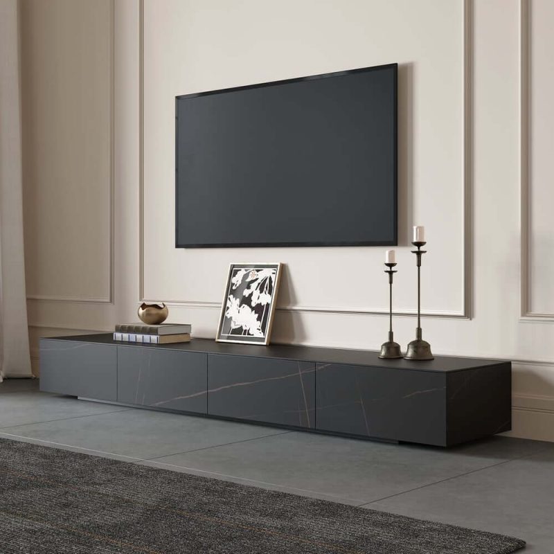 "79" Sintered Stone TV Stand with 4 Drawers"