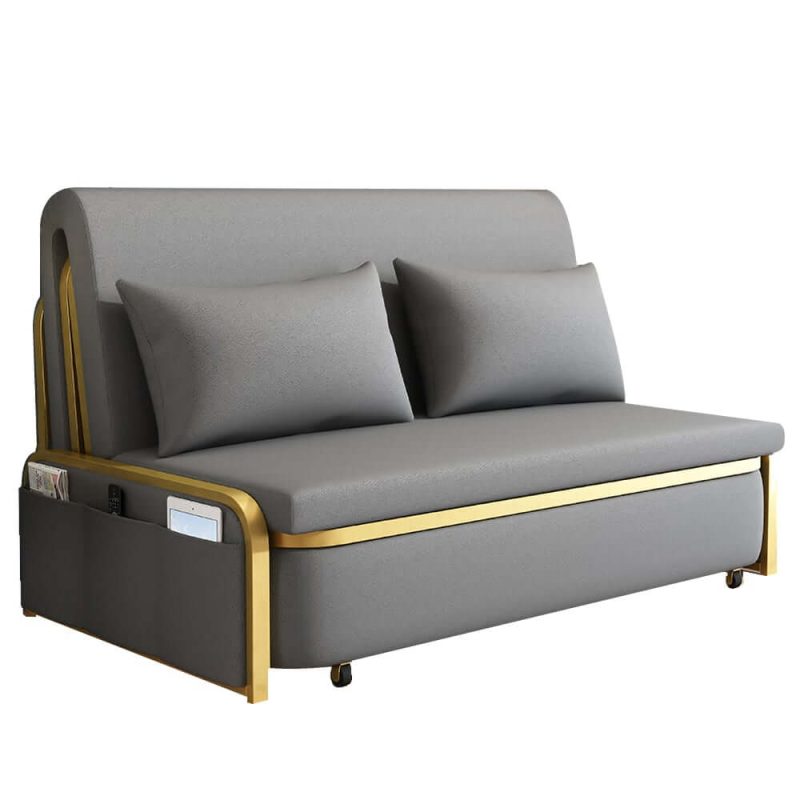 "71" Queen 2-Seater Leath-aire Sleeper Sofa"