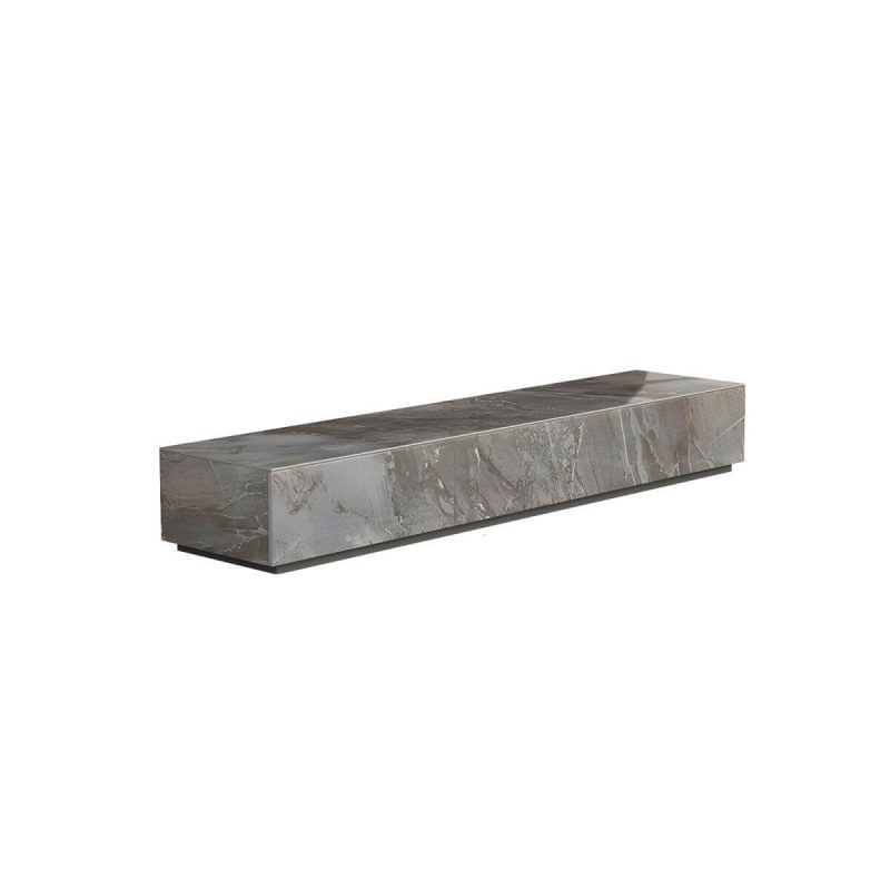 "Brown Stone TV Stand Console Contemporary Media Console with Drawers - 59.1"L x 15.7"W x 9.8"H"