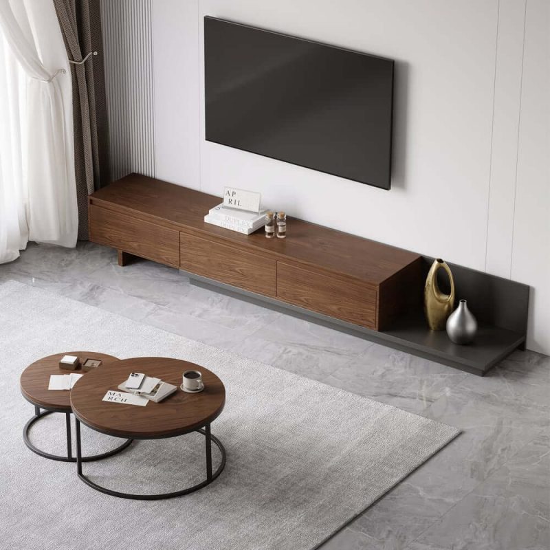 "Fero Extendable TV Stand & Nesting Coffee Table Set"
