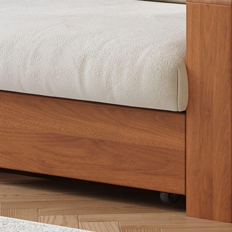 "Damp-proof Futon Sofa with Detachable Mattress, Receptacle Storage, Latex Upholstery, Cushion Back, Twin Size, and Pillow, 49"L x 35"W x 34"H"