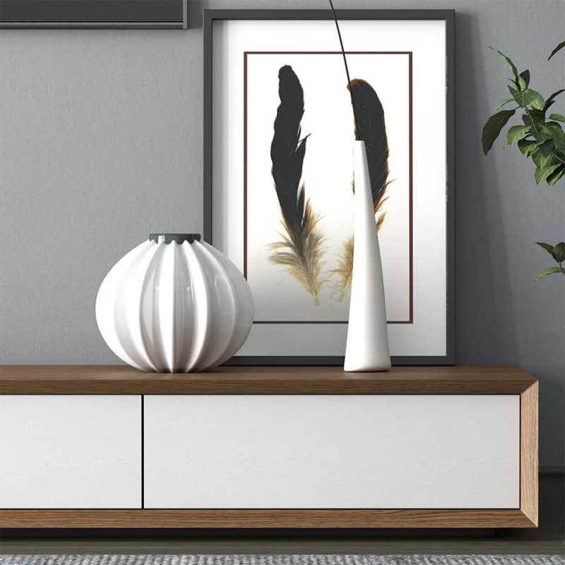 "Morami Modern 1800mm White TV Stand Rectangle Media Stand TV Console with 3 Drawers"