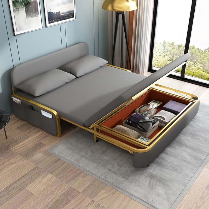 "71" Queen 2-Seater Leath-aire Sleeper Sofa"