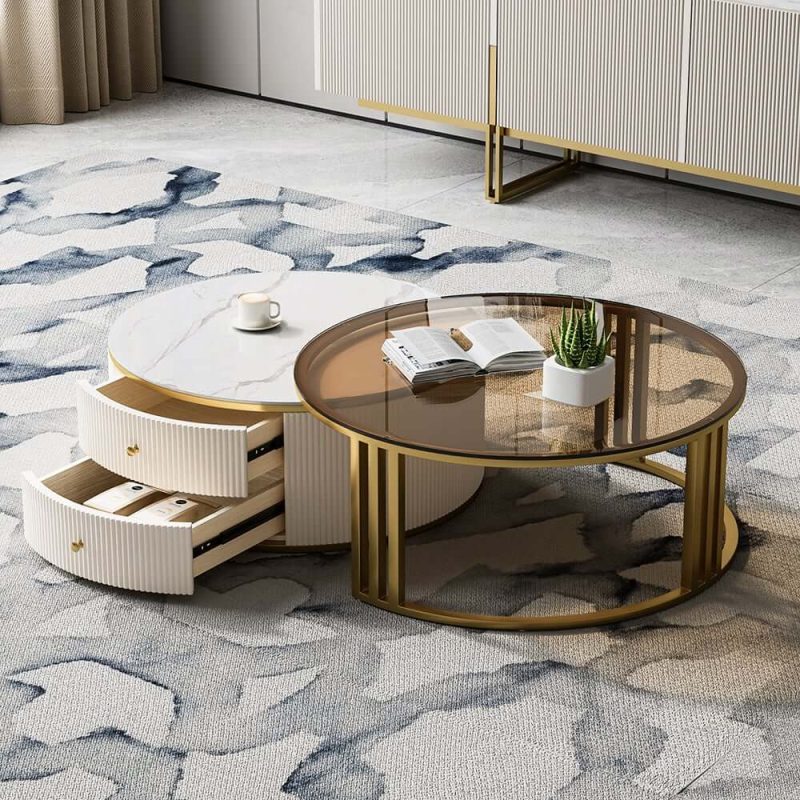"Grovyn 86.6" TV Stand & Nesting Coffee Table Set"