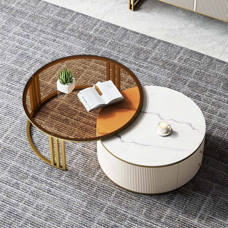 "Grovyn 86.6" TV Stand & Nesting Coffee Table Set"