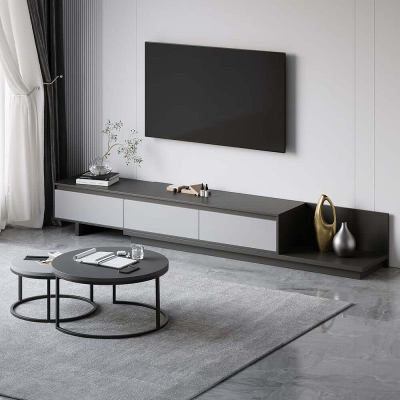 "Fero Extendable TV Stand & Nesting Coffee Table Set"