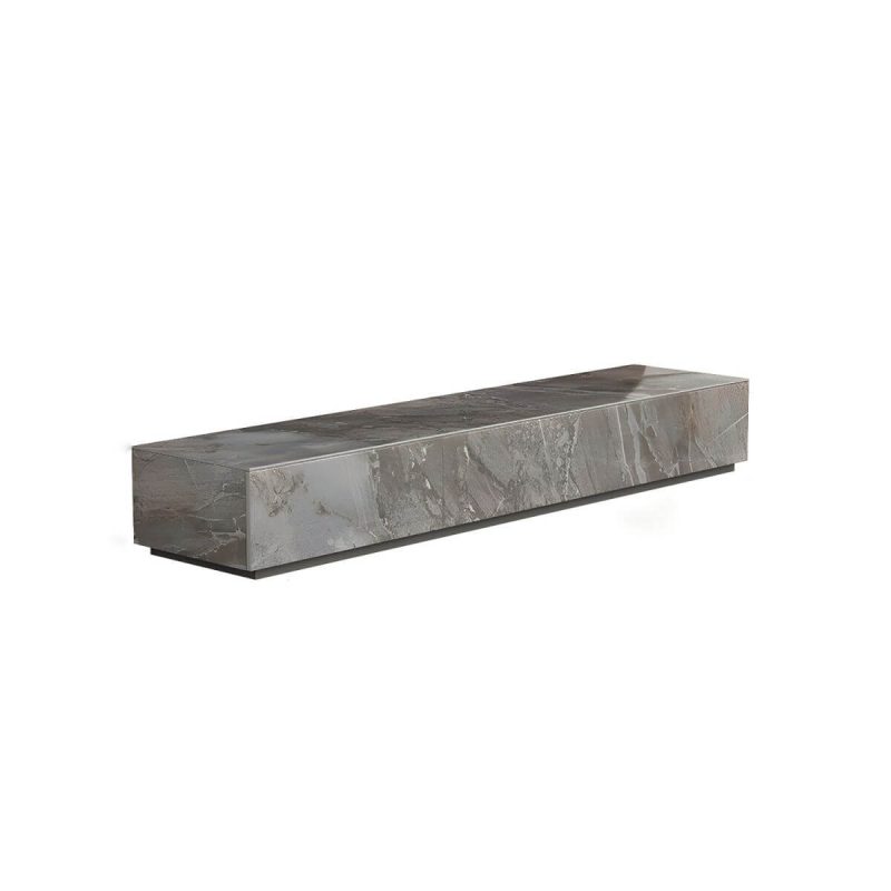 "Brown Stone TV Stand Console Contemporary Media Console with Drawers - 71"L x 16"W x 10"H"