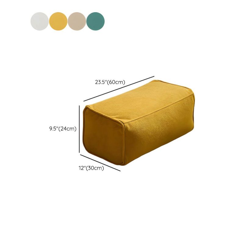 "Dimension of Water Resistant Fabric Bean Bag Chair with Pre-Filled Abrasion Resistance - Light Brown Bean Bag Chair with Ottoman"