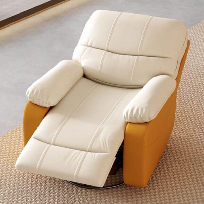 "Contemporary Reclining Reading Chair with Pocket Storage, Timber Frame, Standard Base, Lumbar Support, Locking Back Angle, and Independent Foot Movement, Pea Green"