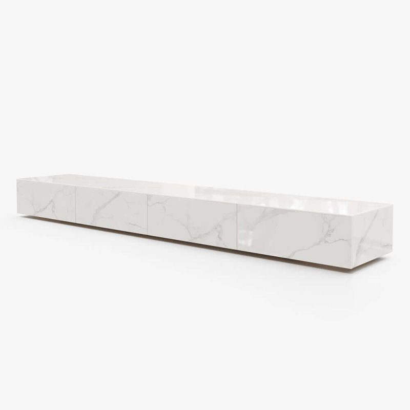 "87" Sintered Stone TV Stand with 4 Drawers"