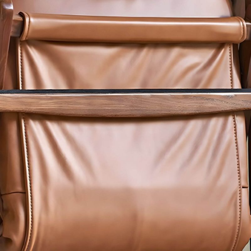 "Comfortable and Stylish Recliner Chair with Removable Cushions and Wood Legs - Sponge Leathaire Deck Chair Green"