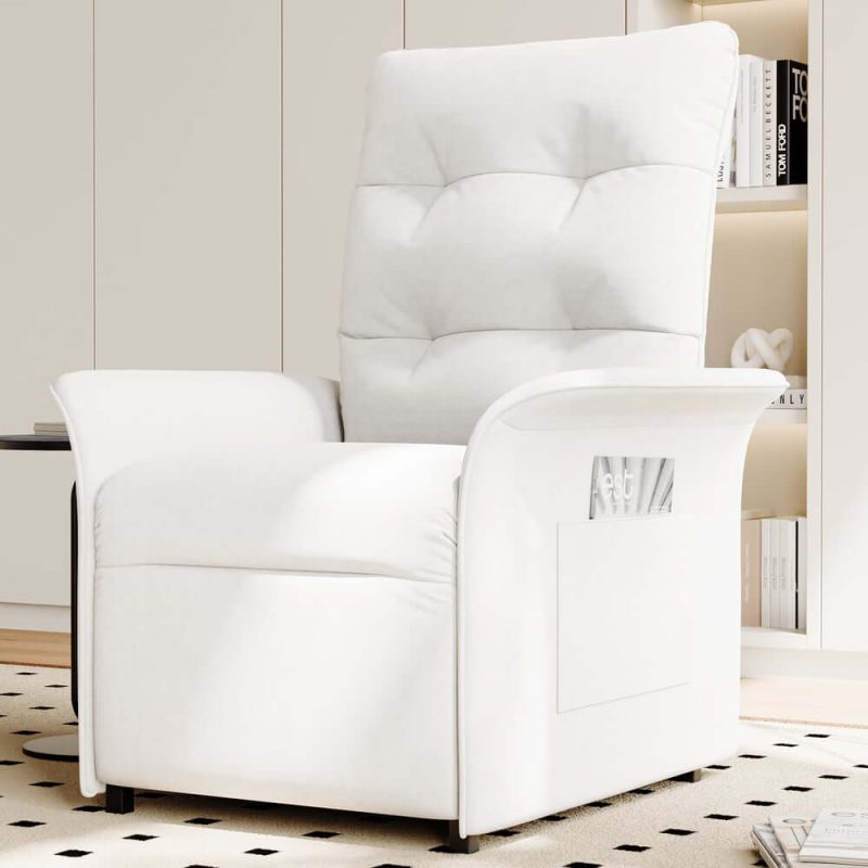 "Velvet Power Recliner Accent Chair with Side Pocket"