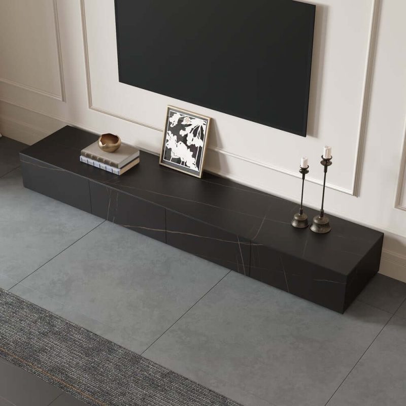 "79" Sintered Stone TV Stand with 4 Drawers"