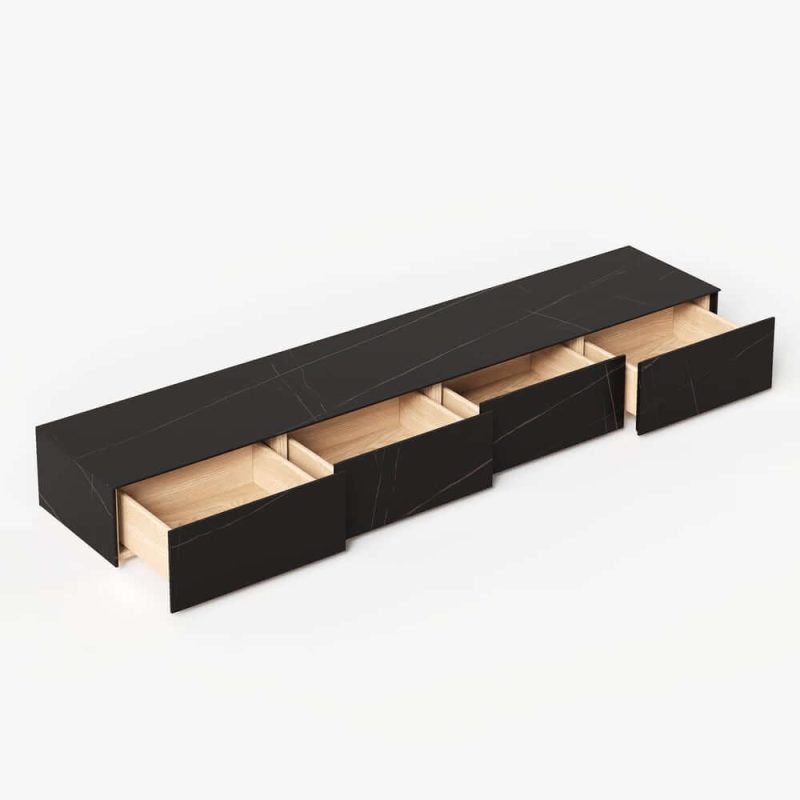 "79" Sintered Stone TV Stand with 4 Drawers"
