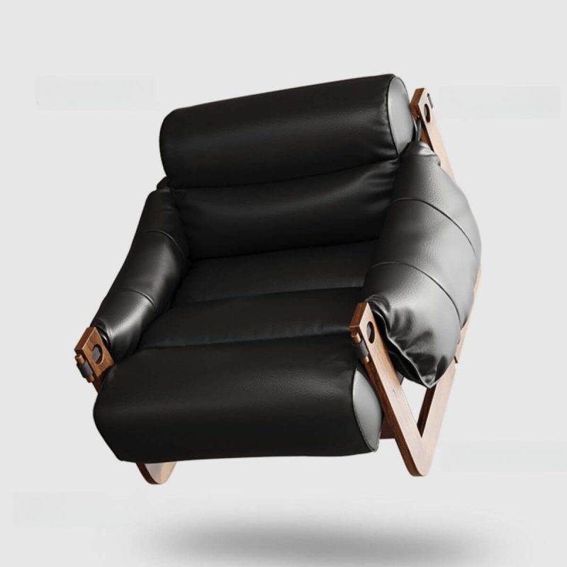 "Casual Ivory Arm Chair with Solid Color Pattern, Cushion Back, and Arms, Gray-White, Silicone Leather"