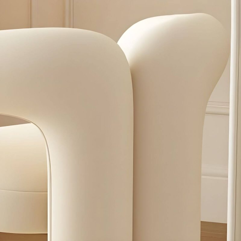 "Modern Solid Color Vanity Stool with Straight Legs, Back and Lint Upholstered - Grey"