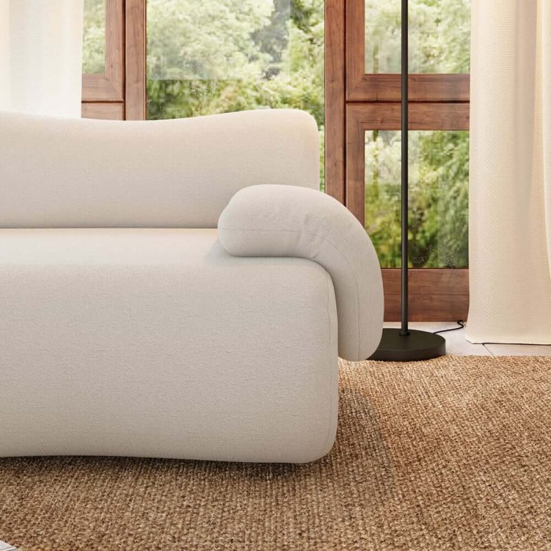 "114" 3-Piece Modular Velvet Sectional with Ottoman"