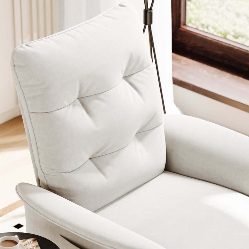 "Velvet Power Recliner Accent Chair with Side Pocket"