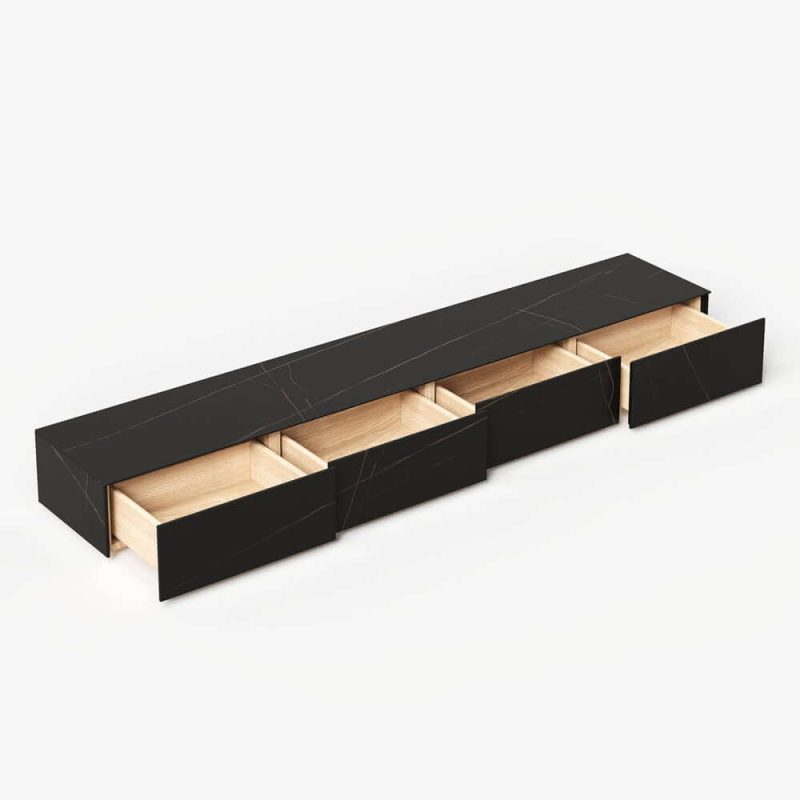 "87" Sintered Stone TV Stand with 4 Drawers"