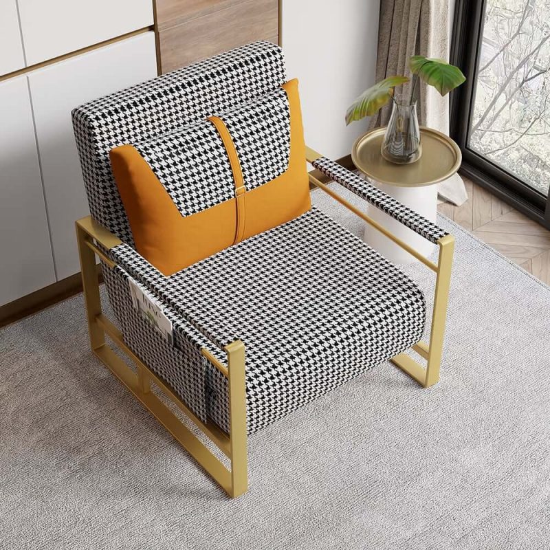 "77" Twin Linen Convertible Sleeper Sofa Bed Chair"