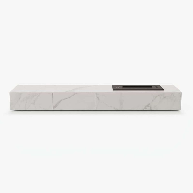 "87" Sintered Stone Electric Fireplace Humidifier TV Stand"