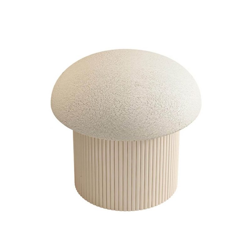"Upholstered Swivel Vanity Stool with Storage, Metal Frame, and Tall Height - Grey"
