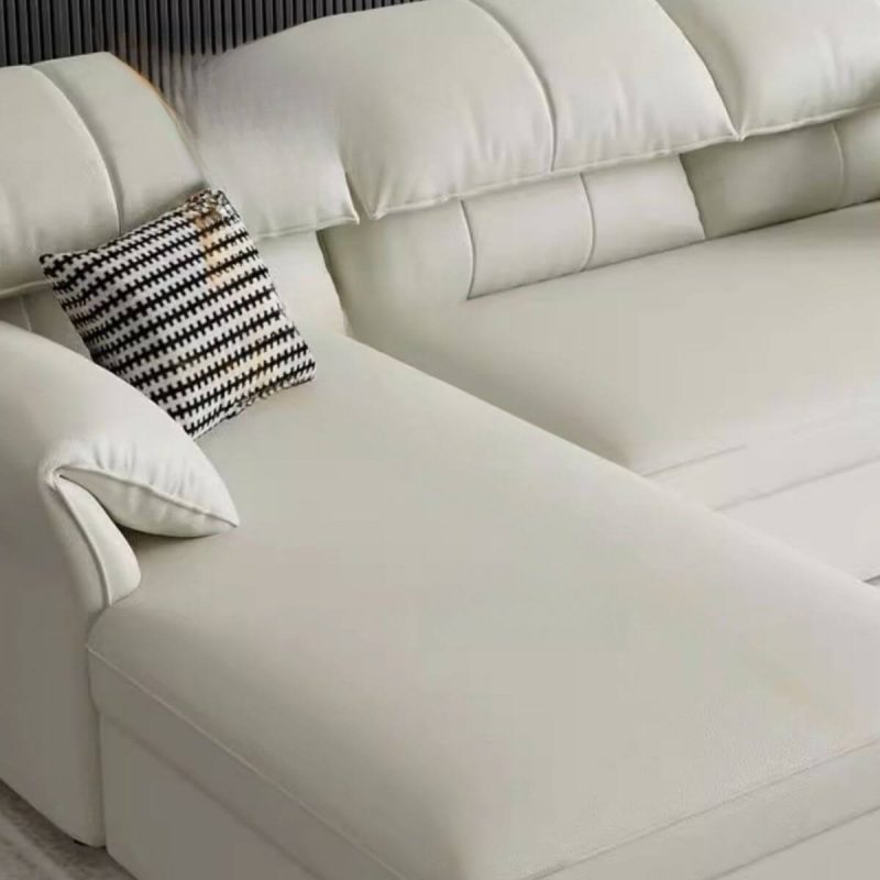 "L-Shape Left Hand Facing Corner Sectional with Under-seat-storage, Tech Cloth, 126"L x 63"W x 37"H"