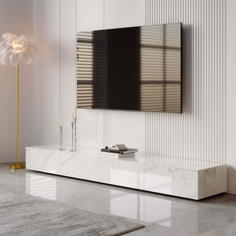 "79" Sintered Stone TV Stand with 4 Drawers"