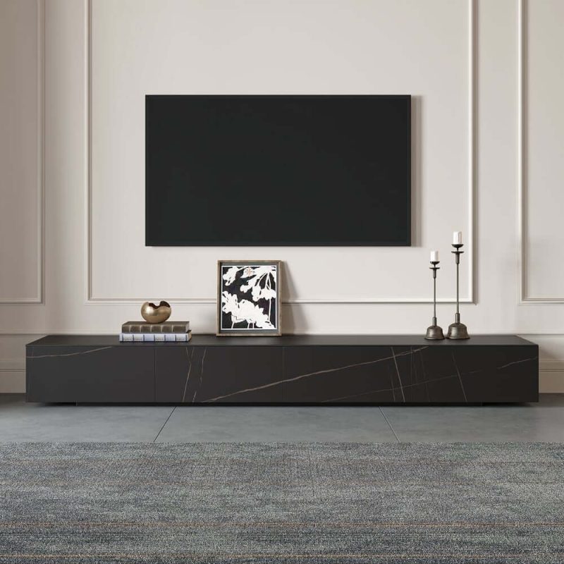 "79" Sintered Stone TV Stand with 4 Drawers"