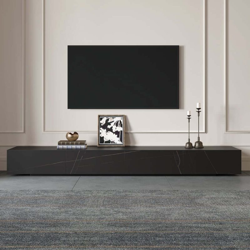 "87" Sintered Stone TV Stand with 4 Drawers"