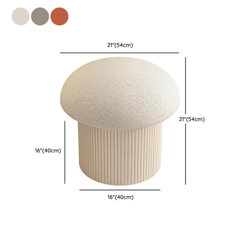 "Dimension of Upholstered Swivel Vanity Stool with Storage, Metal Frame, and Tall Height - Grey"