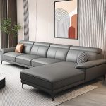 "Luxurious Leather Straight Sofa, Horizontal Orientation, 91"L x 38"W x 35"H"