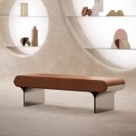 "Auburn Contemporary Lumber Solid Color Living Room Bench with Padded Upholstery, 63"L x 18"W x 18"H"