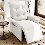 "Velvet Power Recliner Accent Chair with Side Pocket"