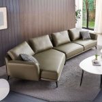 "Tear Resistant Tangerine Color Sofa Couch with 4 Pillows, Orange, Full Grain Cow Leather, 126"L x 52"W x 31"H"