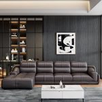"L-Shape Sofa Chaise with Sloped Arms and Left Orientation, 2-Seater Sofa with Chaise Lounge"