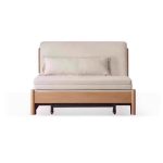 "Casual Twin Size Sleeper Sofa with Detachable Mattress, Cushion Back, Stain Resistant, Pillow, Seat 1, Beige, 37"L x 33"W x 30"H"